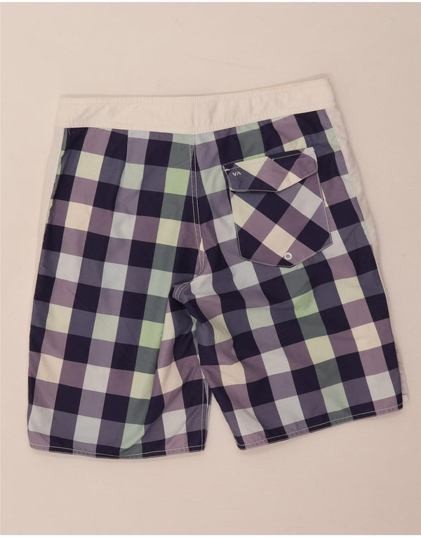 RVCA Badeshorts til mænd Medium Flerfarvet Gingham Polyester
