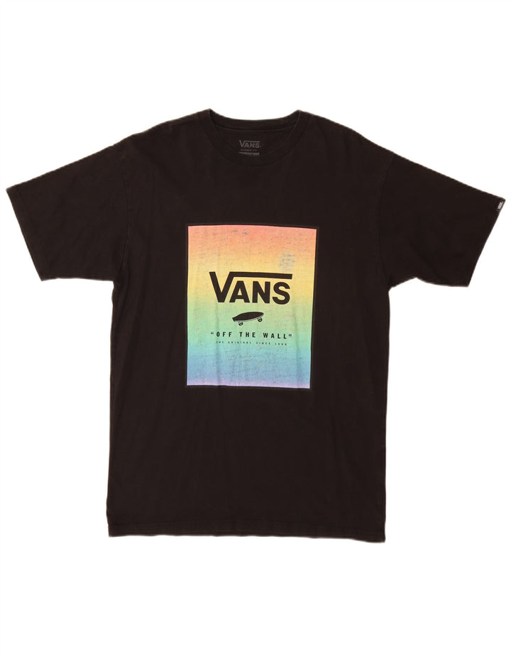VANS Mens Classic Fit Graphic T-Shirt Top Medium Black
