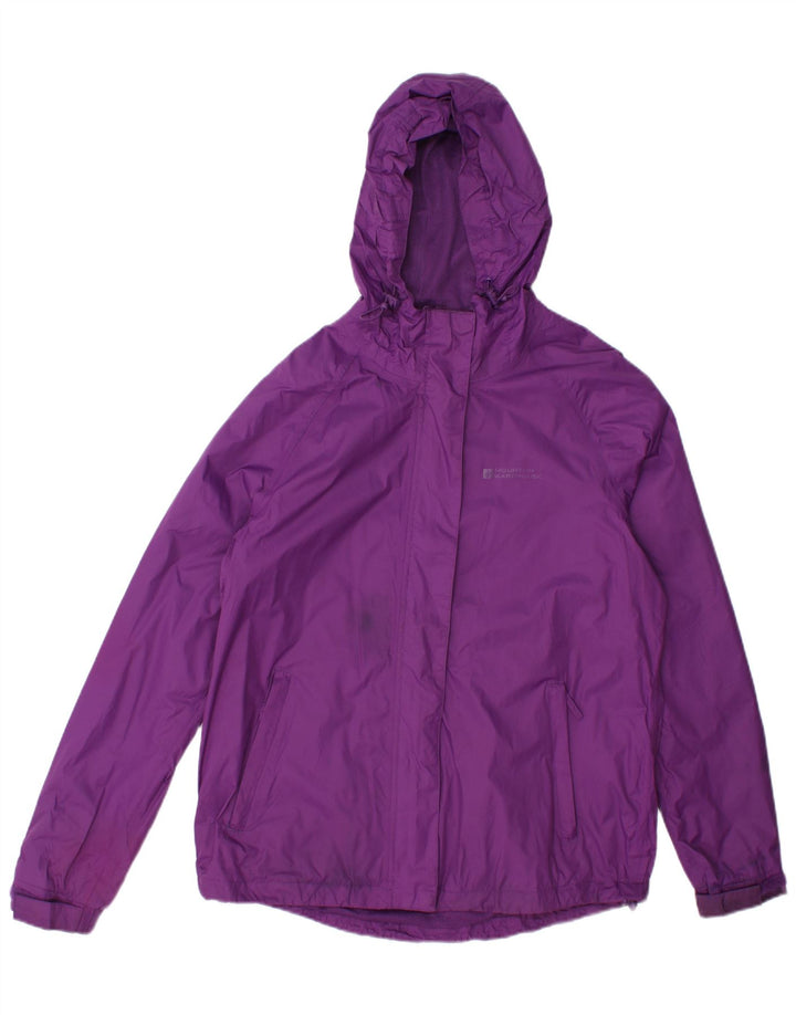 Mountain Warehouse Dame Regnjakke med hætte UK 12 Medium Lilla Nylon