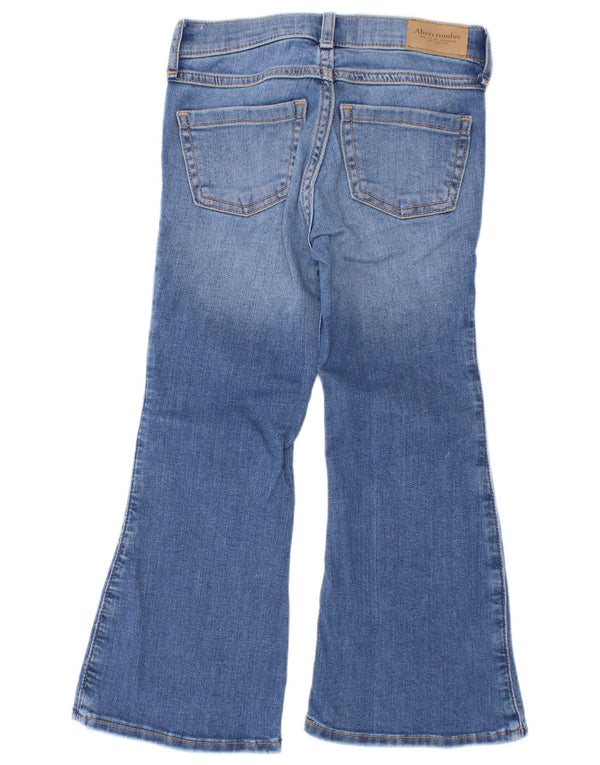 Abercrombie & Fitch Girls Flared Jeans 5-6 år W20 L14 Blue Floral