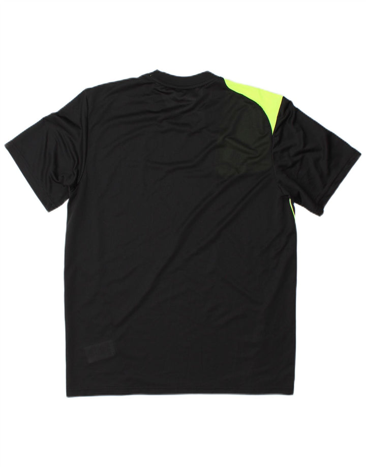 Adidas Herre grafisk T-shirt Top Medium Sort Colourblock Polyester Sports