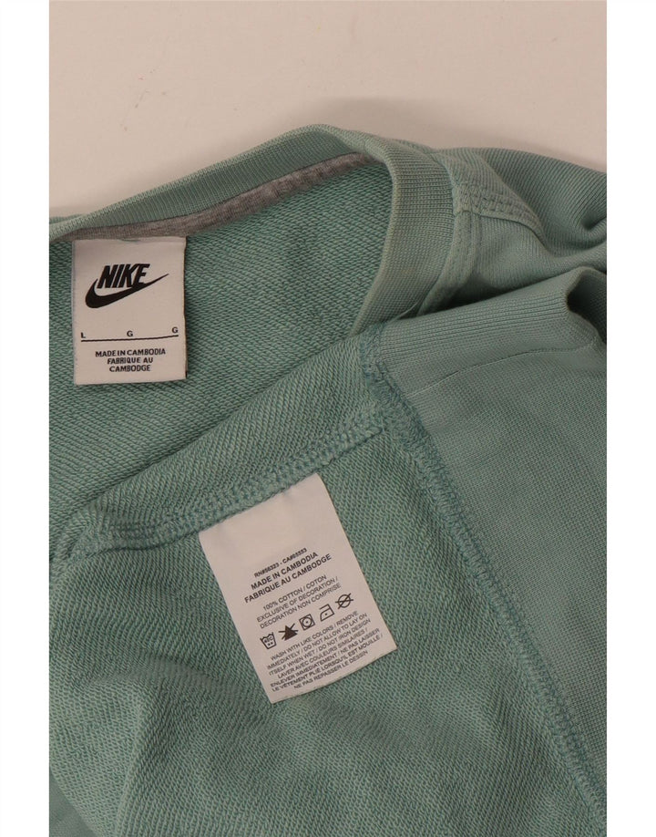 NIKE Sweatshirt til mænd, stor blå bomuld