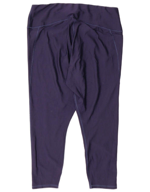 Under Armour Dame Compression Capri Leggings UK 20 2XL Navy Blue Sports