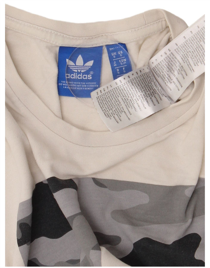 Adidas Grafisk T-shirt top til mænd, lille hvid bomuld