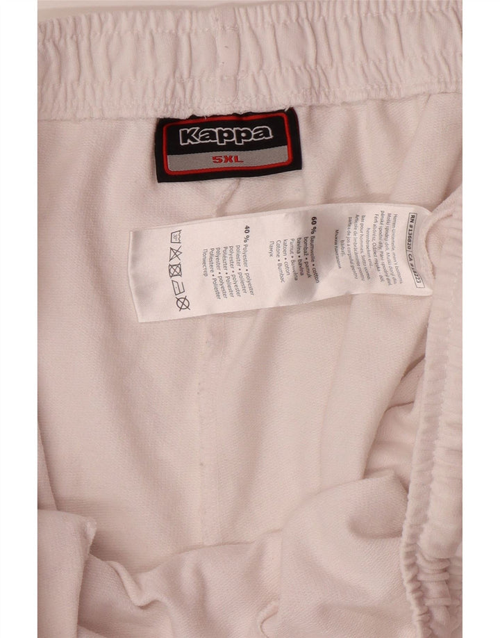 KAPPA Herre grafiske sportsshorts 5XL hvid bomuld