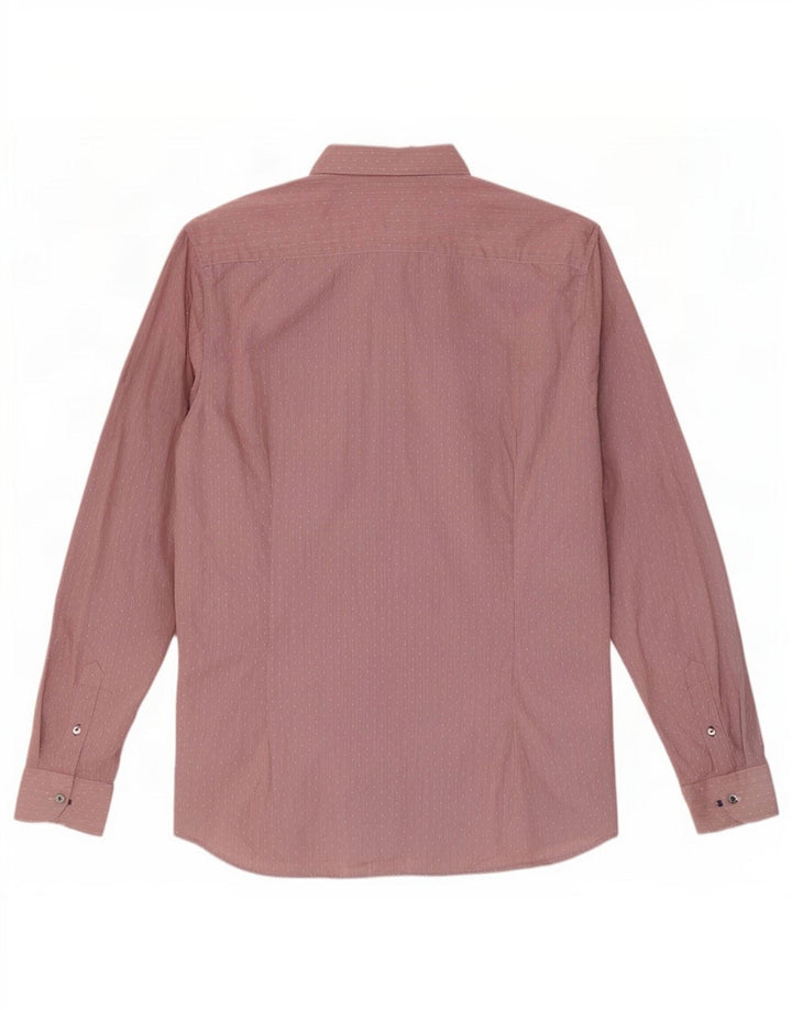 Ted Baker herreskjorte str. 5 XL Rød nålestribet bomuld