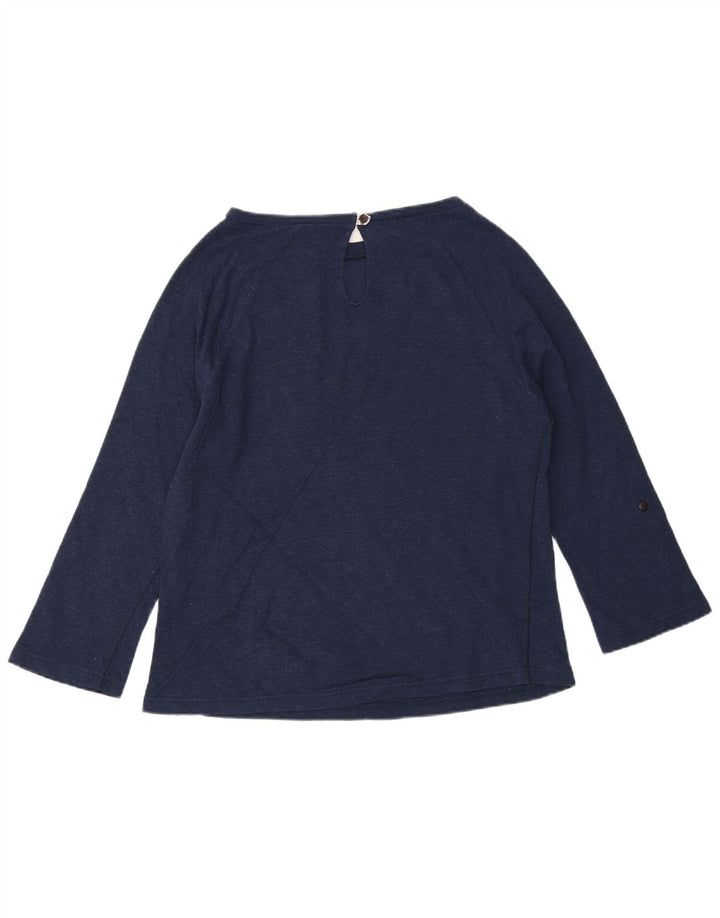 WOOLRICH Dame Top Langærmet UK 16 Large Navy Blue