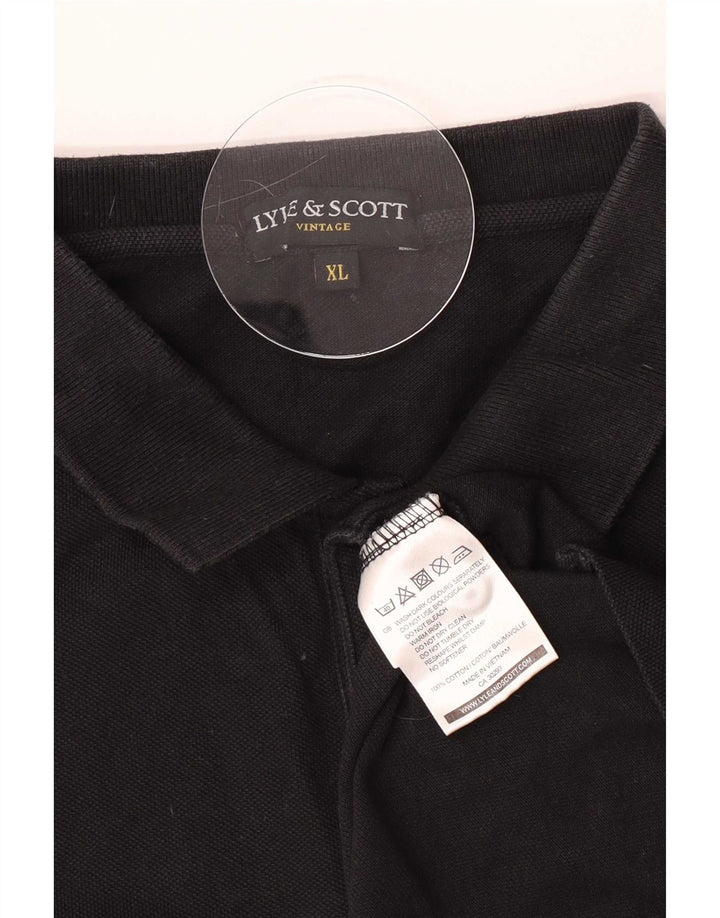 Lyle & Scott herre poloshirt XL sort bomuld