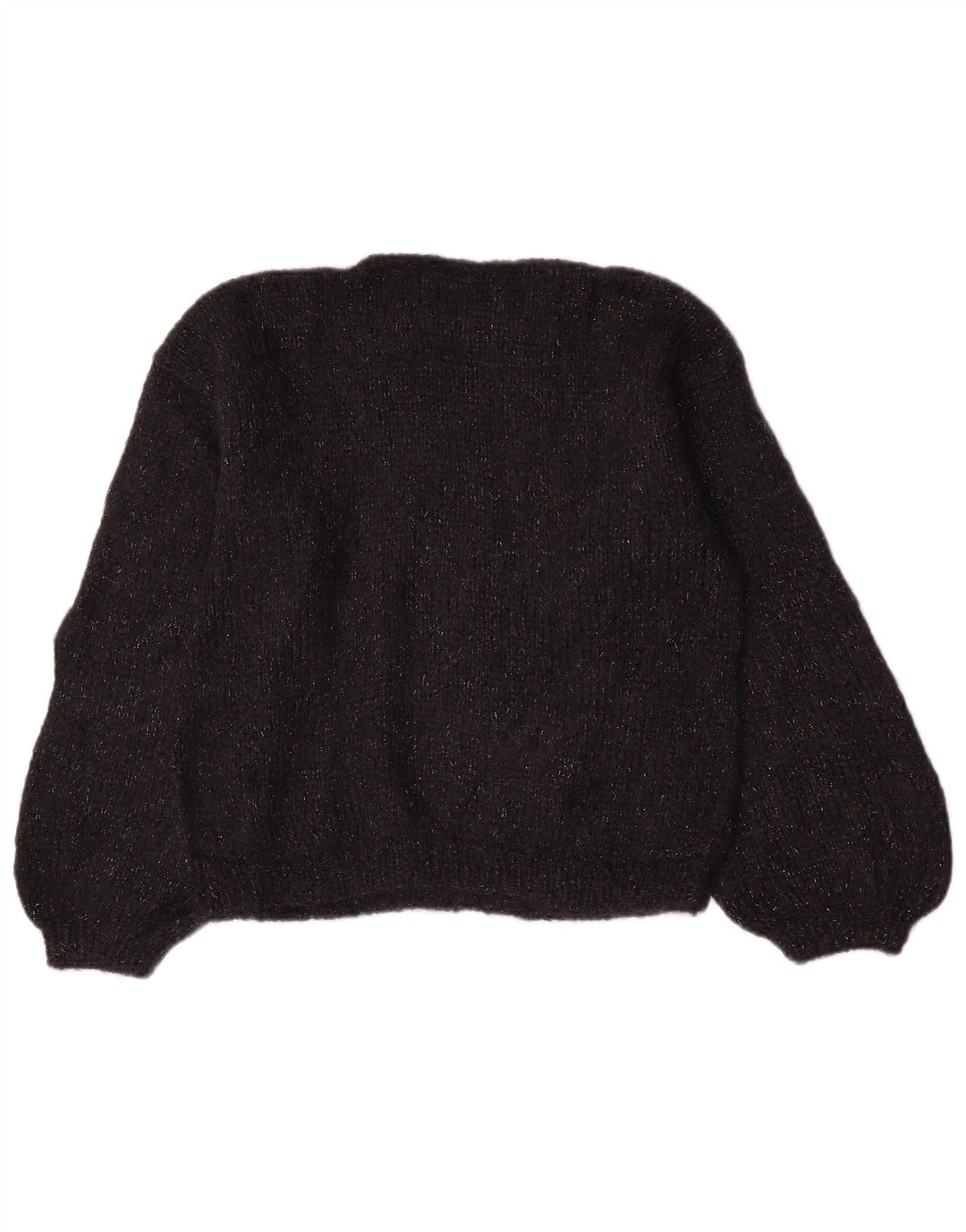 Vintage Dame Boat Neck Jumper Sweater UK 14 Medium Black