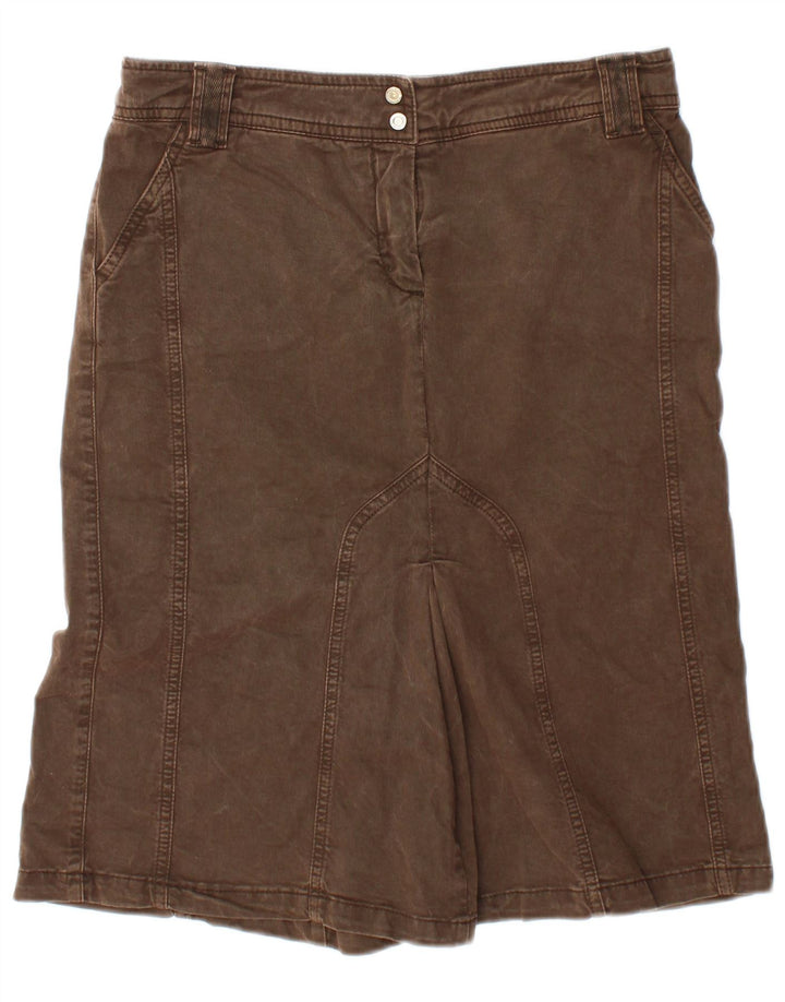 Trussardi Dame Denim Nederdel IT 42 Medium W30 Brun Bomuld