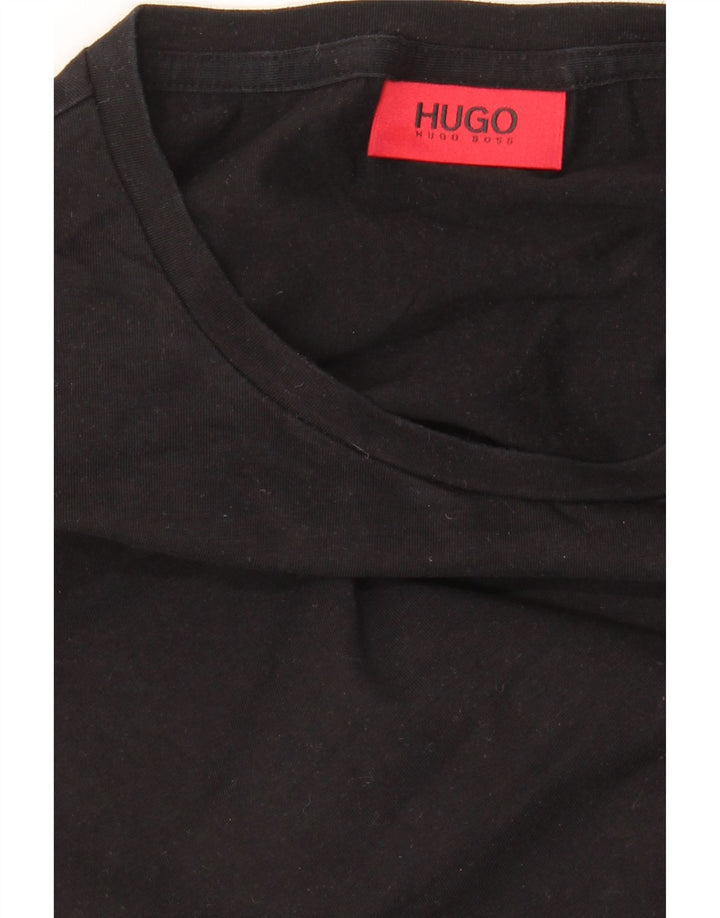 HUGO BOSS Mens T-Shirt Top Large Black Cotton Vintage Hugo Boss and Second-Hand Hugo Boss from Messina Hembry 