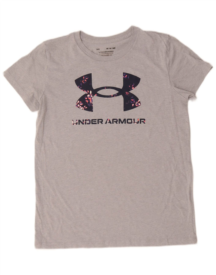 Under Armour Grafisk T-shirt top til kvinder UK 14 Medium Grå