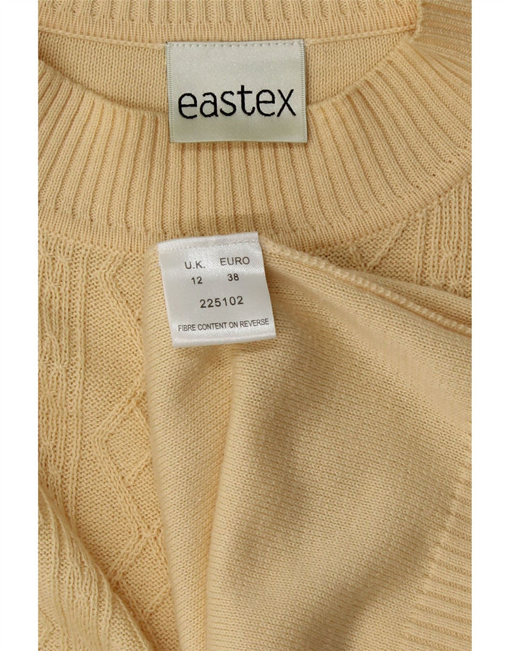 EASTEX Womens Crew Neck Jumper Sweater UK 12 Medium Yellow Acrylic Vintage Eastex and Second-Hand Eastex from Messina Hembry 