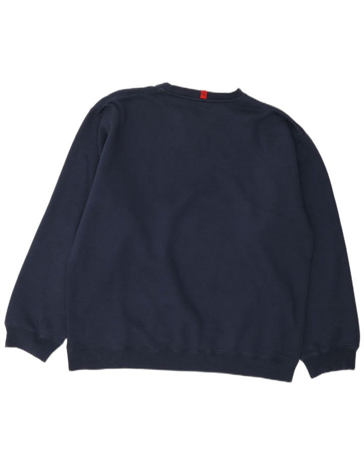 Kappa Herre Grafisk Sweatshirt Jumper 2XL Marineblå Bomuld