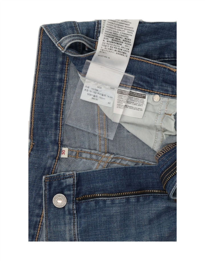 LEVI'S Womens Distressed Denim Shorts W30 Medium Blue Cotton Vintage Levi's and Second-Hand Levi's from Messina Hembry 
