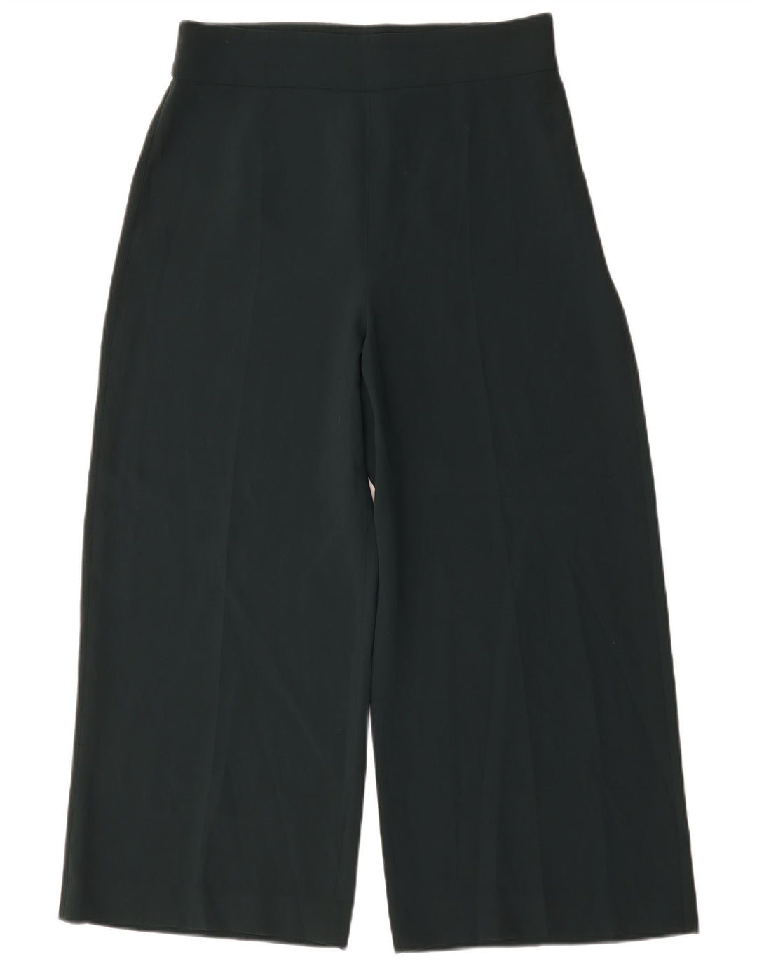 Zara Womens Brede Ben Cropped Trousers Large W30 L26 Grøn Polyester