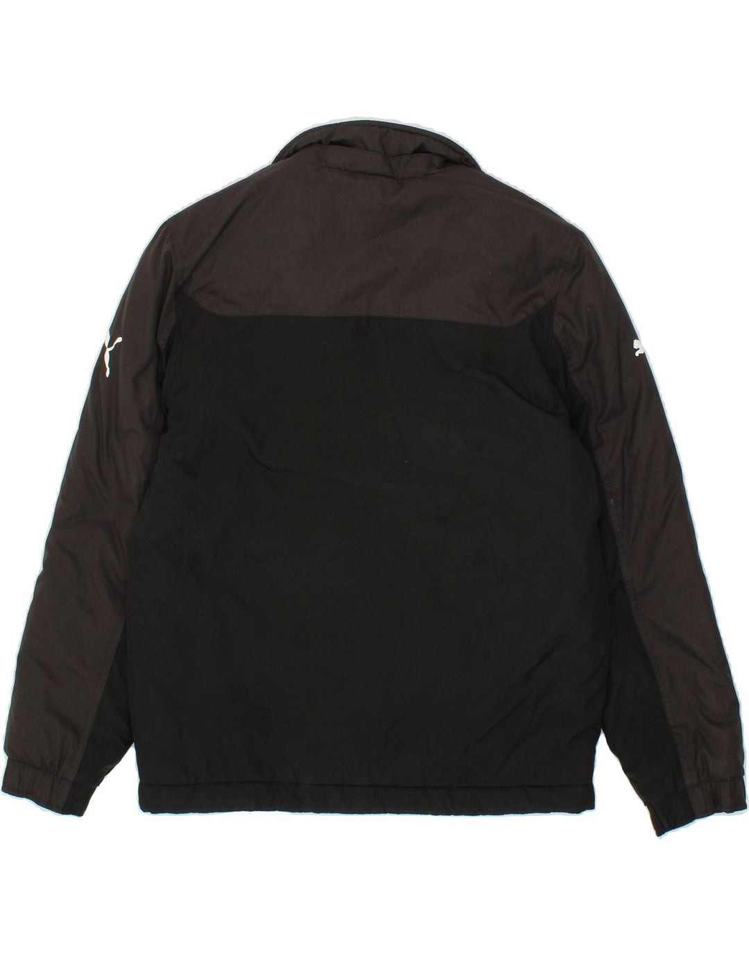 PUMA Boys Windbreaker Jacket 13-14 Years XL Black Colourblock Polyester Vintage Puma and Second-Hand Puma from Messina Hembry 