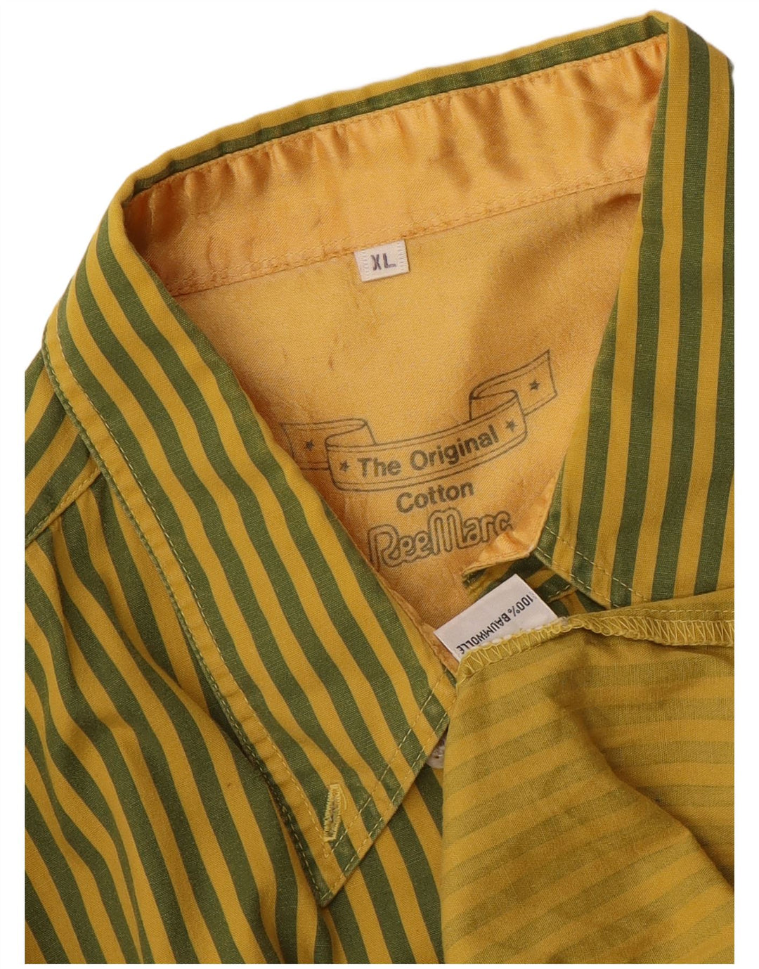 REEMARC Herreskjorte XL Grøn Stribet Bomuld