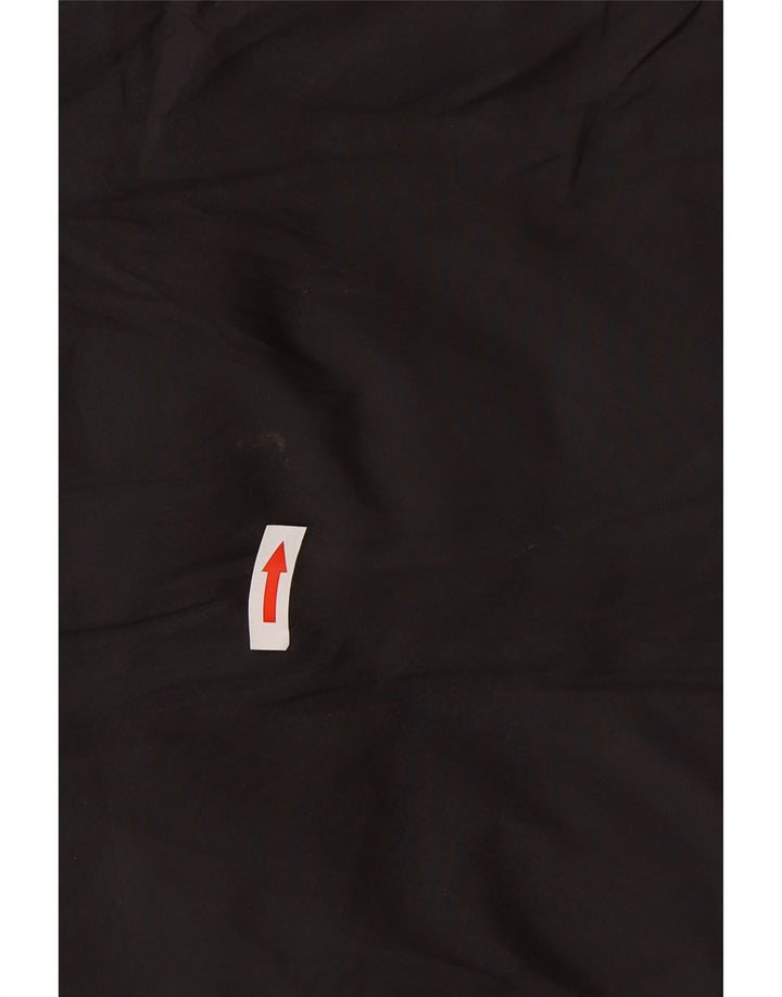 Zara Dame Hætte Ærmeløs Polstret Frakke UK 14 Medium Sort Polyester