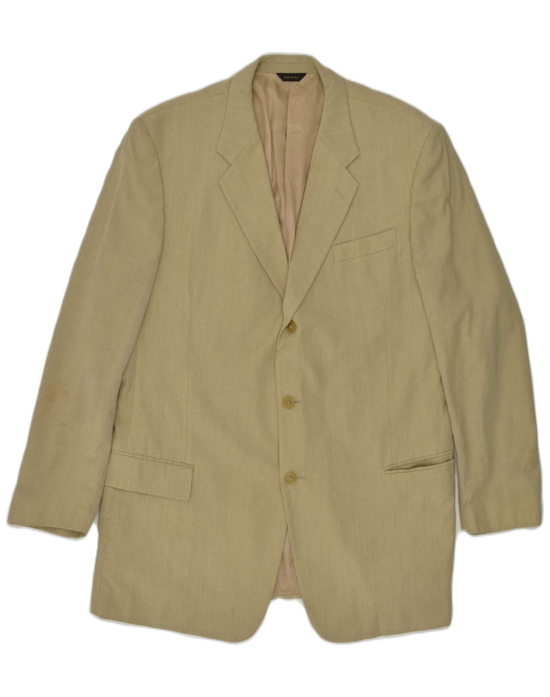 DONNA KARAN Mens 3 Button Blazer Jacket UK 40 Large Brown Wool Vintage Donna Karan and Second-Hand Donna Karan from Messina Hembry 