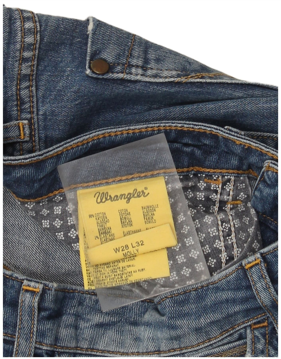 Wrangler Dame Molly Slim Jeans W28 L32 Blå Bomuld