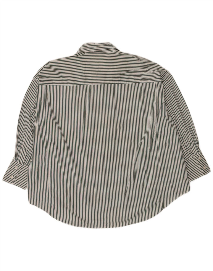 Zara Dame Oversized Skjorte UK 16 Stor hvid stribet