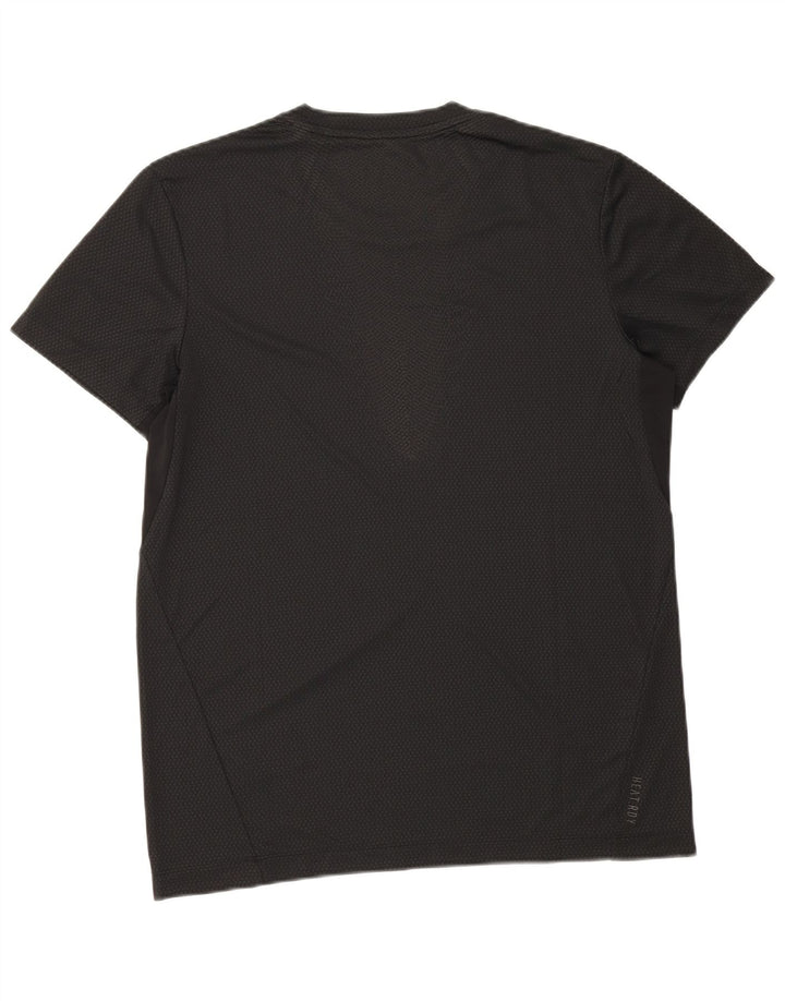 Adidas Herre T-Shirt Top Stor Sort Plettet Polyester