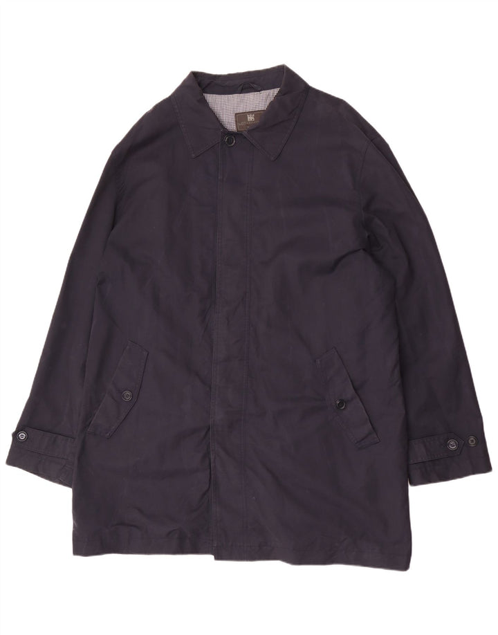 Marks & Spencer Herre Skræddersyet Fit Overfrakke UK 44 2XL Navy Blue