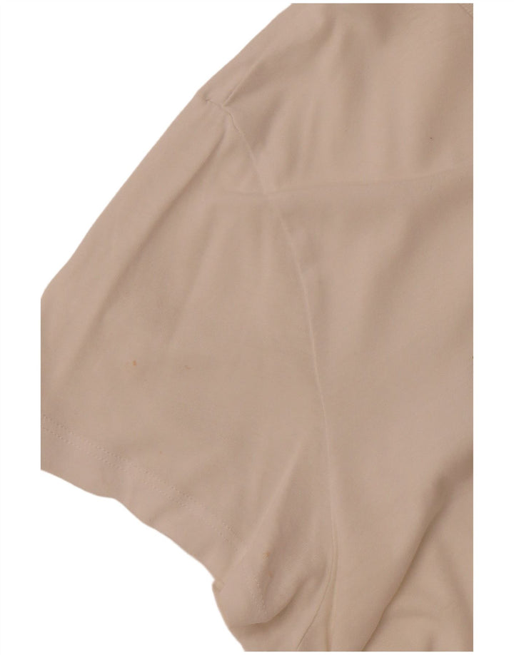 LEVI'S Grafisk T-shirt top til kvinder UK 12 Medium hvid bomuld