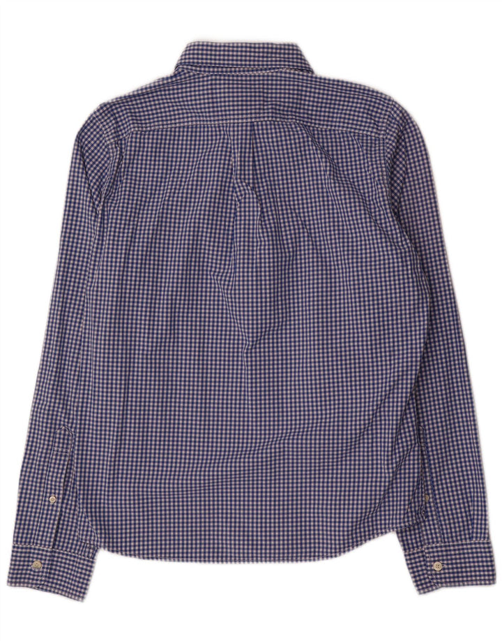 Abercrombie & Fitch Herre Muscle Bomber Jacket XL Blå Gingham Bomuld