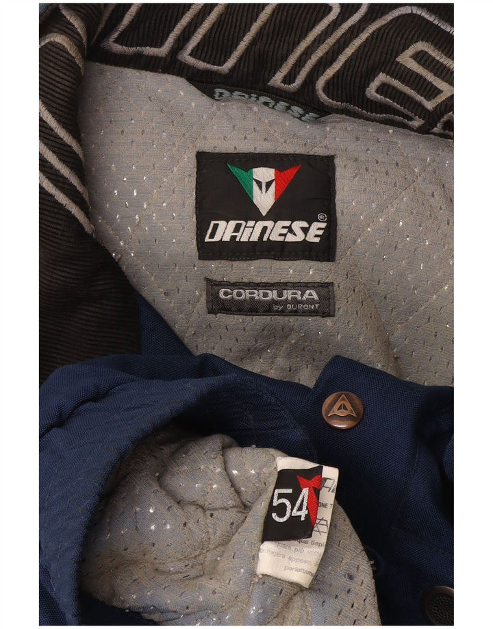 Dainese Herre grafisk racerjakke størrelse 54 Large Navy Blue Colourblock