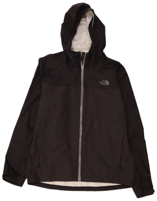 The North Face Herre Dryvent Hooded Rain Jacket UK 40 Large Grey Colourblock
