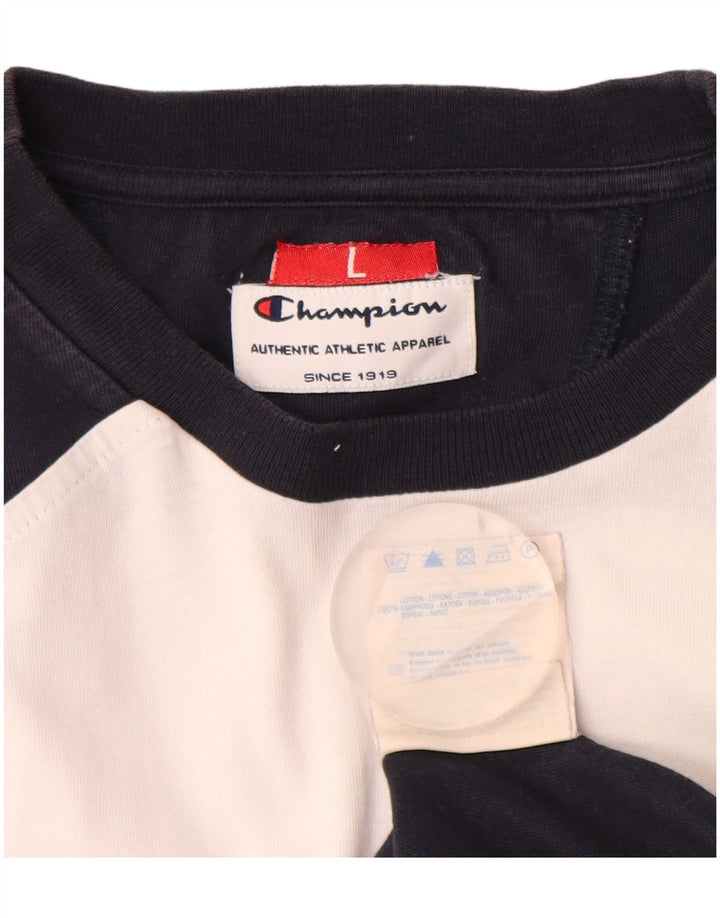 Champion Herre Grafisk Vest Top Stor Hvid Colourblock Bomuld