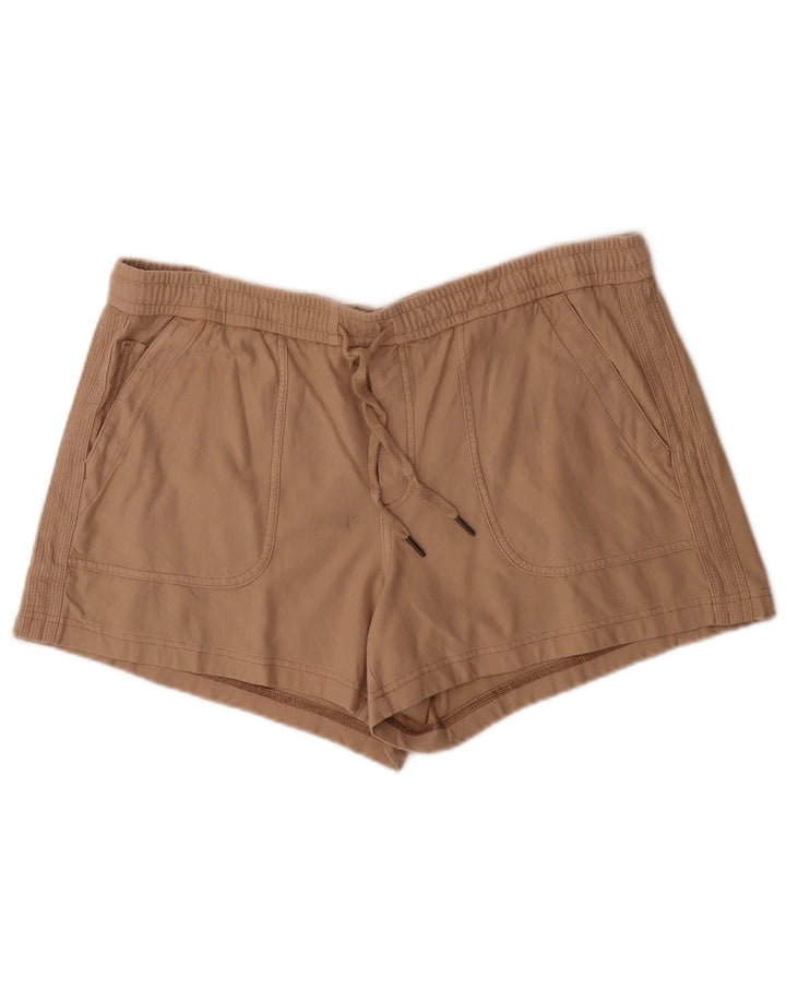 Athleta Dame Chino Shorts UK 16 Large W36 Brown Bomuld