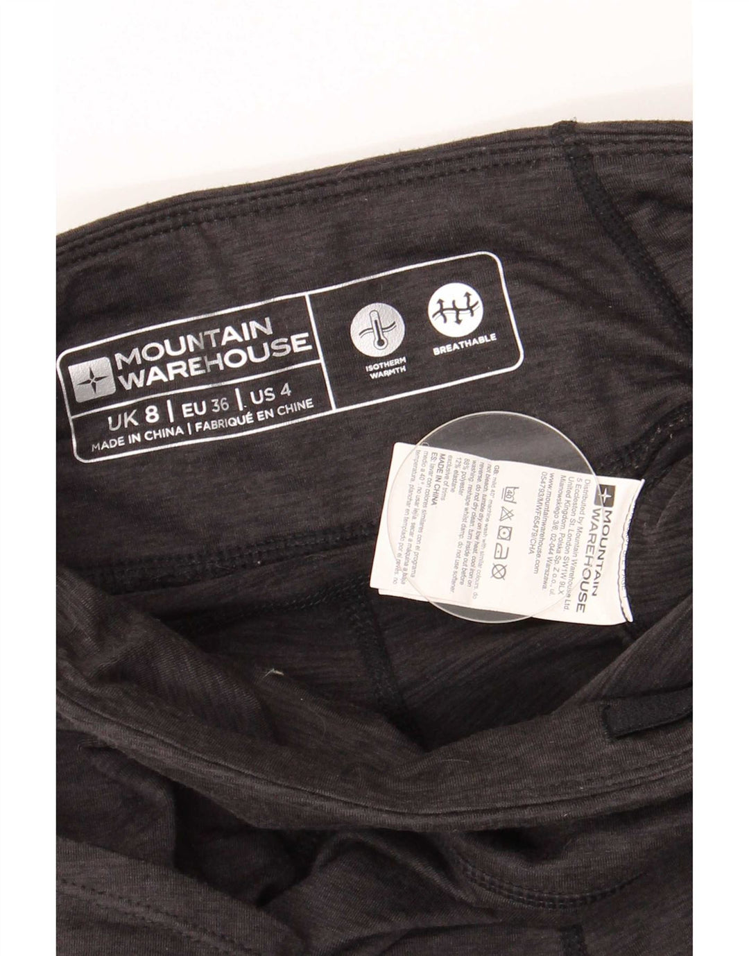 Mountain Warehouse Womens Leggings UK 8 Small Grå Polyester
