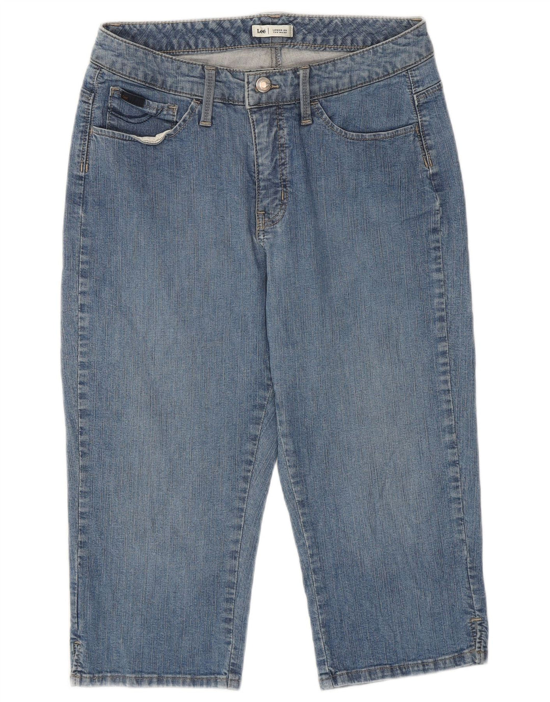 LEE Dame Lavtalje Capri Jeans W30 L17 Blå