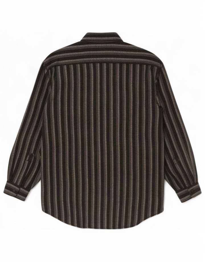 Vintage herre flannel skjorte stor sort stribet