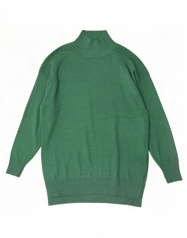 Marks & Spencer Dame Turtle Neck Jumper Sweater UK 14 Medium Green