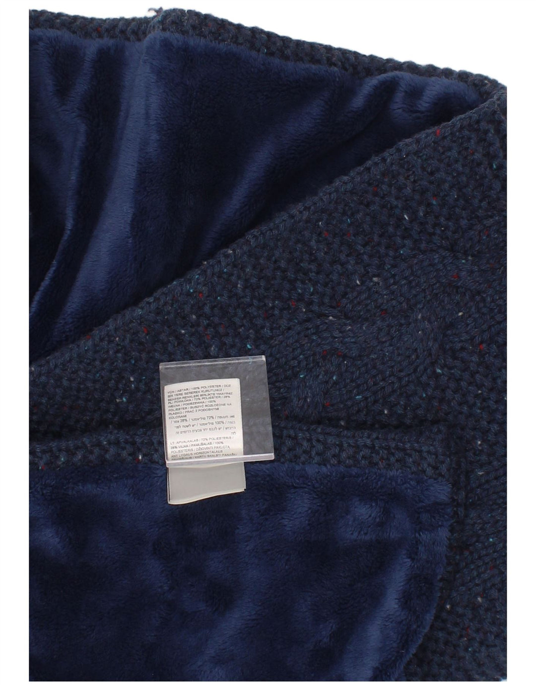 Superdry strikket rektangeltørklæde til kvinder One Size Marineblå Flecked Winter