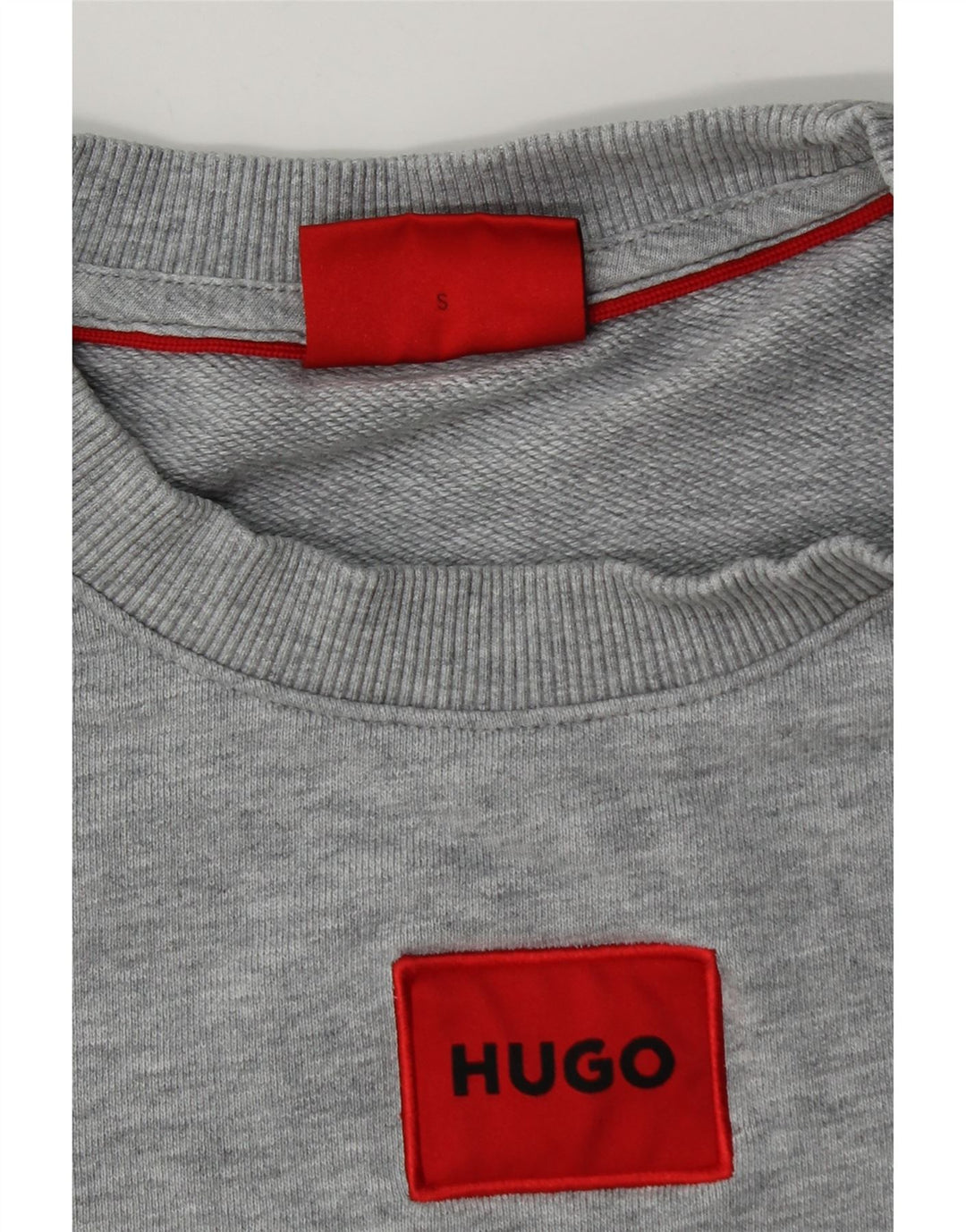 Hugo Boss Sweatshirt til mænd, lille grå flækket bomuld