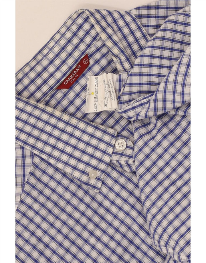 Carrera Herreskjorte Medium Blue Gingham Cotton