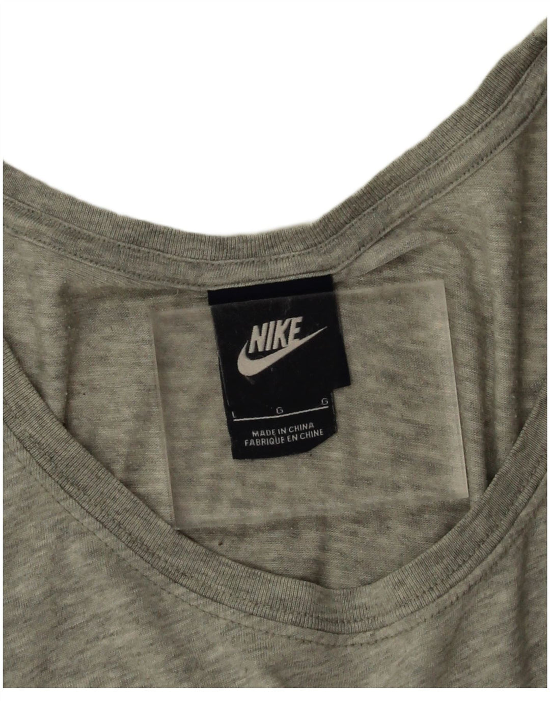 Nike Dame Oversized grafisk T-shirt Top UK 16 Large Grå Flecked