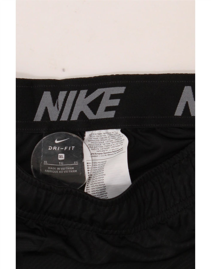 NIKE Herre Dri Fit grafiske sportsshorts XL Sort Flecked Polyester
