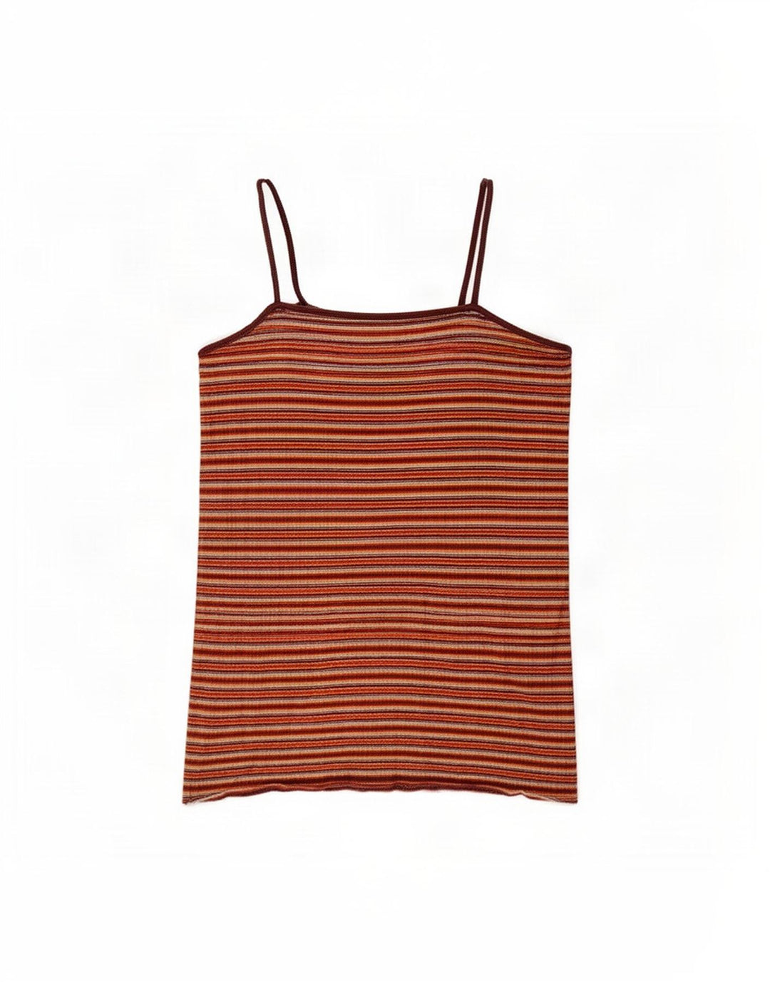 Topshop Dame Cami Top UK 16 Stor Flerfarvet Stribet Bomuld