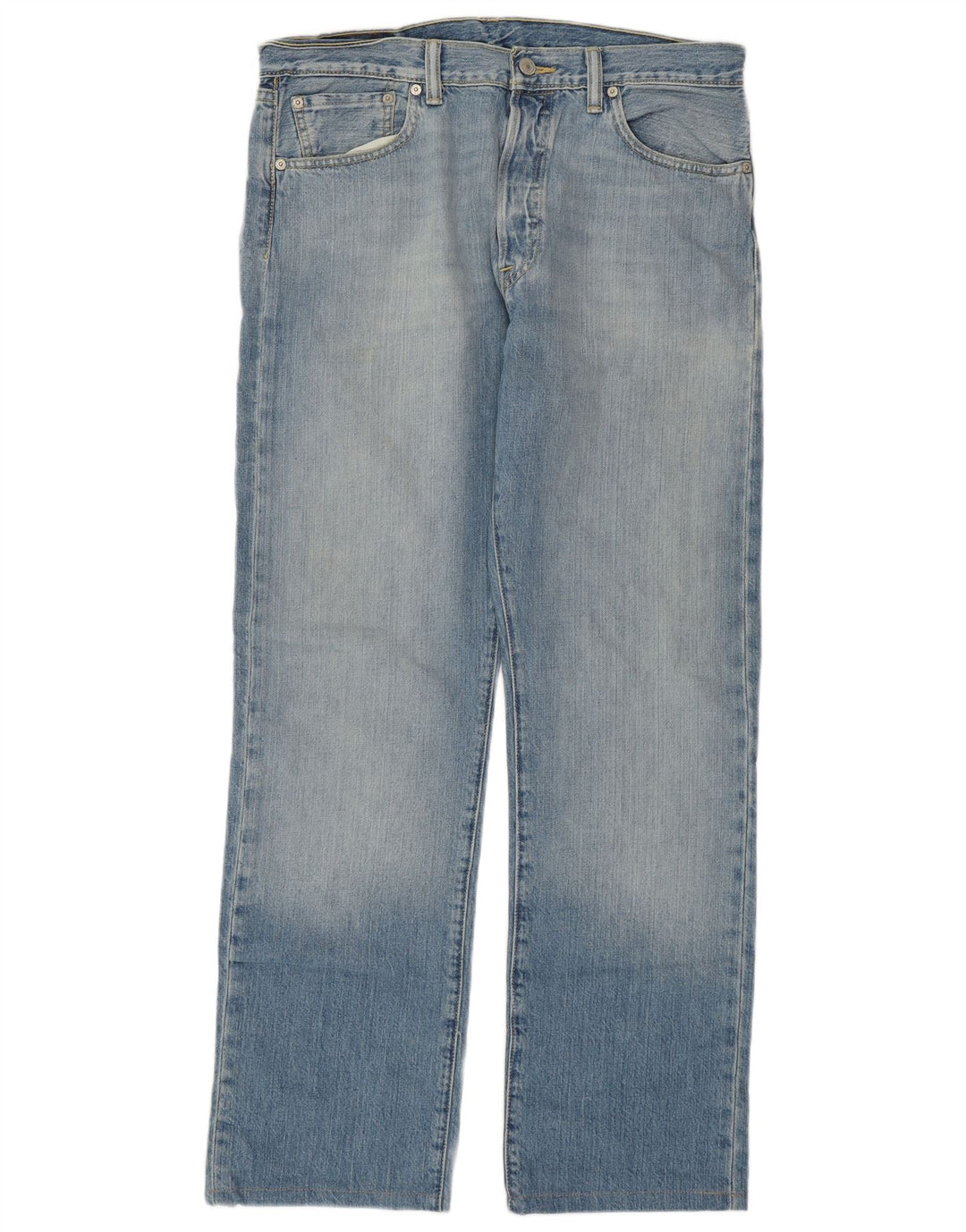 LEVI'S Herre 501 Straight Jeans W34 L30 Blå Bomuld
