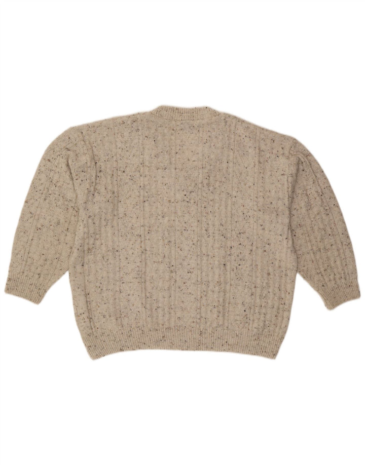 CANDA Herre V-hals sweater Stor Beige Flecked Acryl