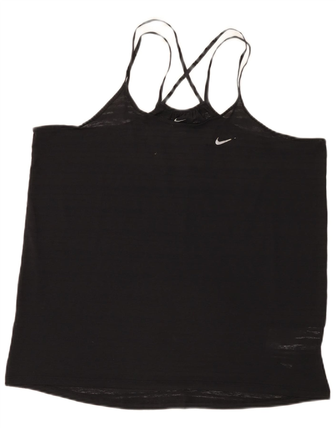 Nike Dame Dri Fit Vest Top UK 16 Large Black Polyester