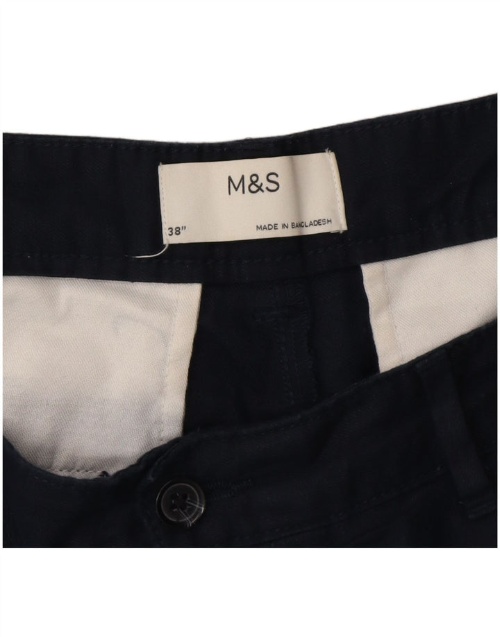 Marks & Spencer Herre Chino Shorts W38 XL Marineblå Bomuld