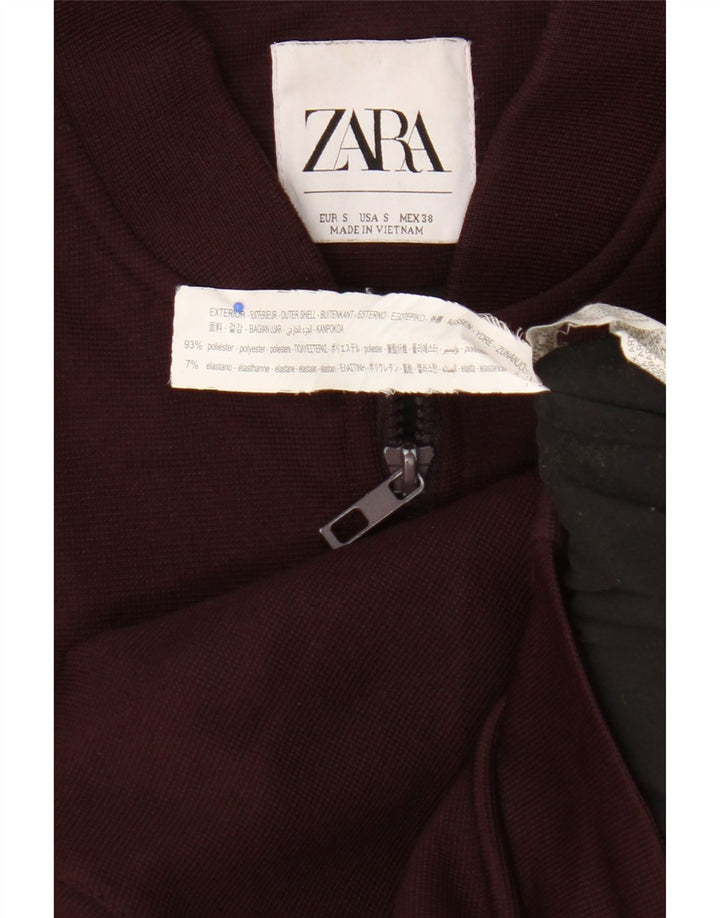 Zara Bomberjakke til mænd UK 36 Lille rødbrun polyester