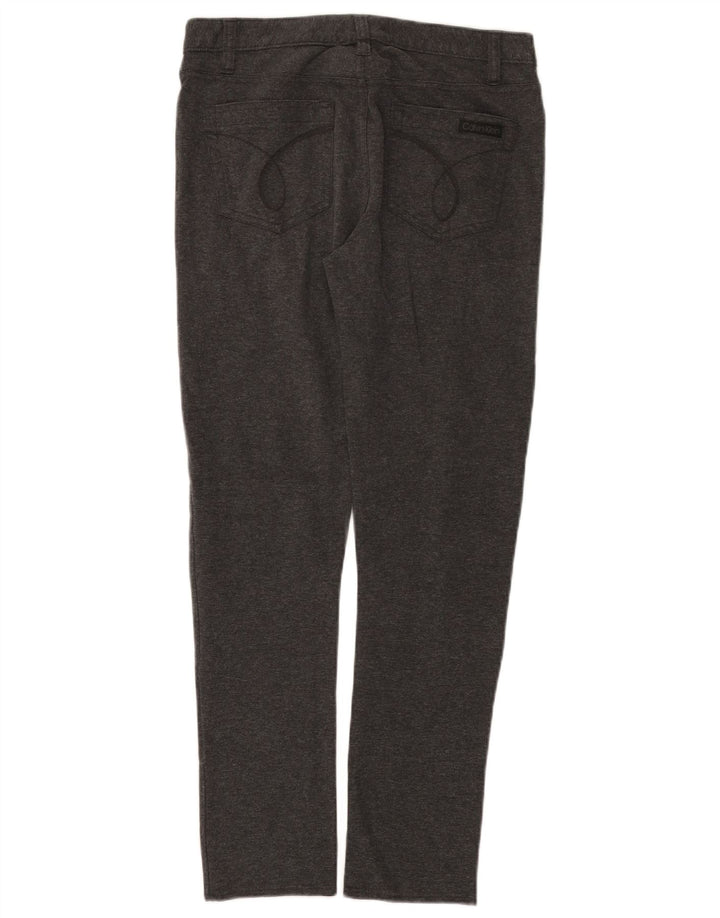 Calvin Klein Dame Jegging Bukser US 8 Medium W30 L28 Grå Bomuld